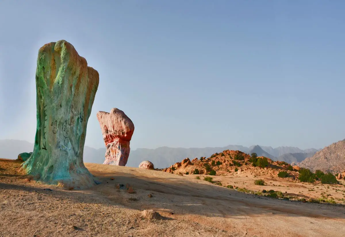 Las rocas de Tafraoute en Marruecos