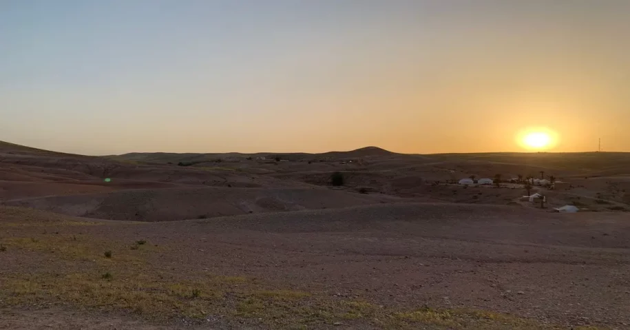 Night in the desert near Marrakech
